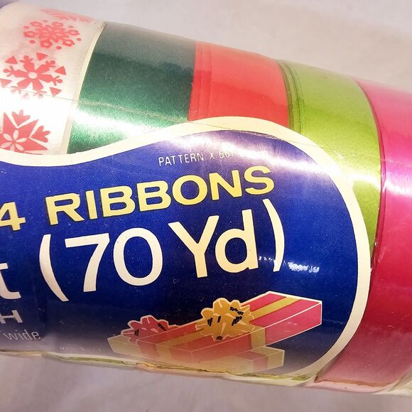 Retro 70s Christmas Wrapping Ribbon Sun Glo 3/4 in Ribbon 15 Ft each 14 colors - Picture 4 of 10